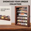 DecoWoodo Knife Display Case for Wall, Lockable Pocket Knife Display