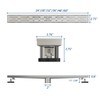Neodrain 24 Inch Rectangular Linear Shower Drain with Brick Pattern