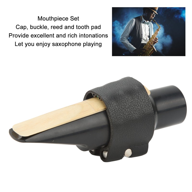Saxophone Mouthpiece Set Accurate Sturdy Smoothly Cap Buckle Reed Tooth