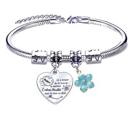 JRZDFXS Armbänder Muttertagsgeschenk Armband Mama und Tochter Armband Mama Ich liebe Dich Armband Mama Frauen Schmuck Armband Mutter Geburtstagsgeschenk, L