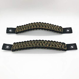 Bartact Rear Side Sound Bar Compatible with Jeep Wrangler Grab Handles Paracord JK - Black/Multicam Pair
