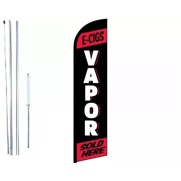 Vapor (Red & Black) Windless Swooper Flag With Complete Hybrid