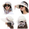 IBLUELOVER Women Wide Brim Sun Hat Foldable Sun Visor UPF