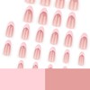 24PCS Reusable Fake Nails - Pressed Nails, Minimally Short, Sticky