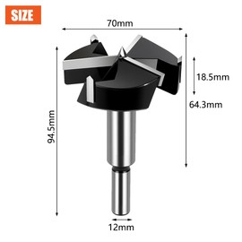 Flintronic Forstner Punta per Trapano, Punta da Trapano per Legno, 7mm