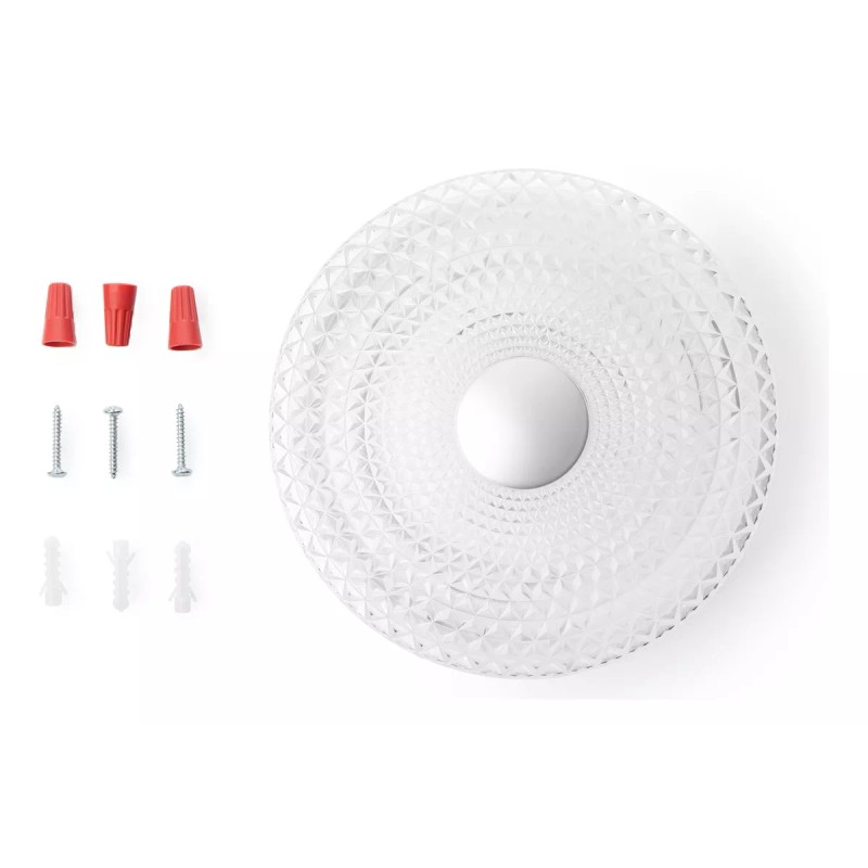 Lumicraft Lampara Led Panel Plafon 18 Watts Blanca Con Textura