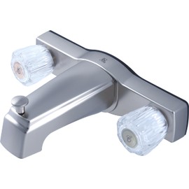 3310ABN Mobile Home Two Handle Non-Metallic 8" Tub Shower Diverter Brushed Nickel Finish