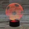 3D Visual Soccer Night Lamp USB LED Touch Football Shaped