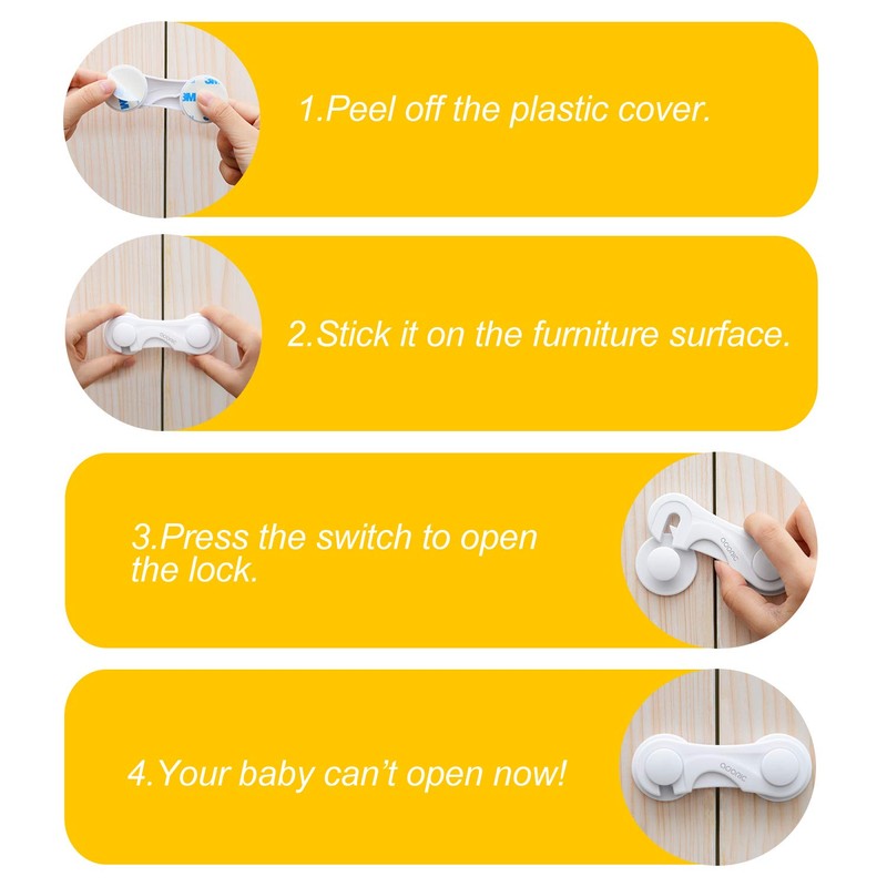 Child Safety Cabinet Locks, Adoric Baby Child Proof Cabinet Kitchen