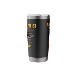 WW2 Ship & Korean War USS Missouri BB-63 Battleship Veterans Stainless Steel Insulated Tumbler
