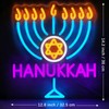 Hanukkah Neon Sign Decorations for Home, Happy Hanukkah Star of