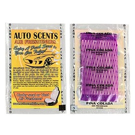 Individually Wrapped - Professional Car Air Freshener Pads - Remove Smells & Add Ambience (15 Per Pack) (Piña Colada)