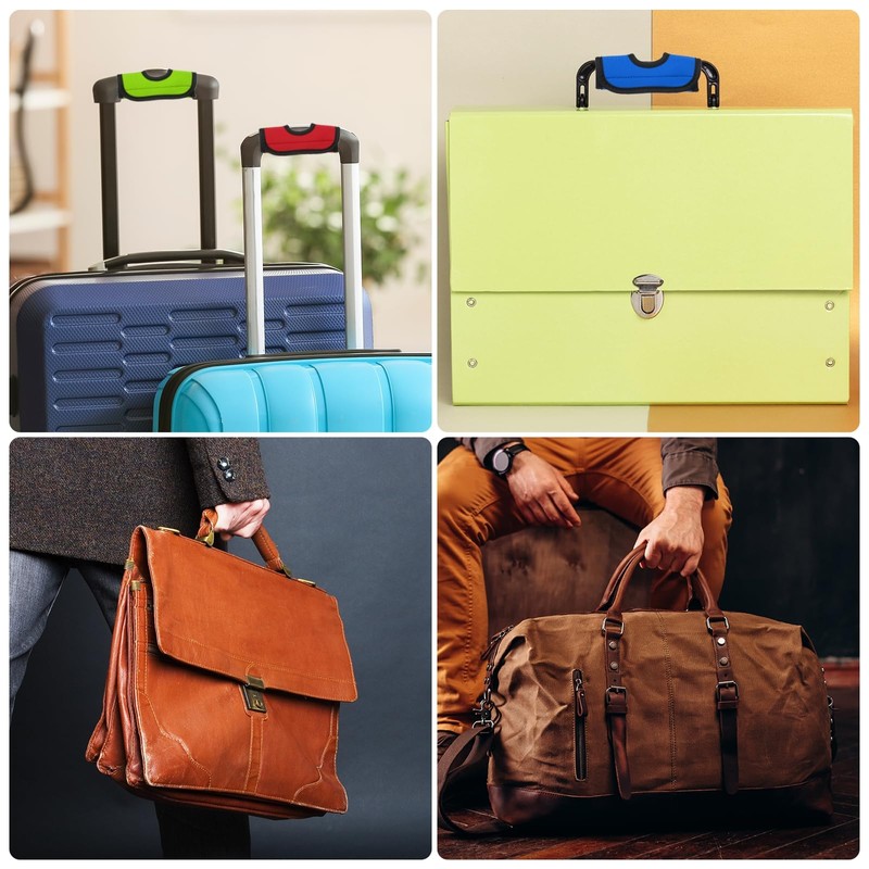QUARKZMAN Luggage Handle Wrap, 4 Pieces Hollow Neoprene Handbag Handle