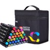 DELI 40 Colours Sketch Marker Set, Double Writing Tip, Quick