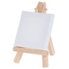 Pack of 4 Mini Easels with Canvas 6.5 x 6.5