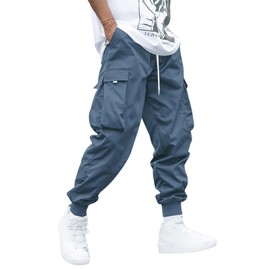 ZAFUL Men's Cargo Pants Drawstring Elastic Flap Pocket Street Baggy Pants Sweatpants