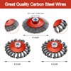AUPREX 4 1/2" Angle Grinder Wire Wheel Set - 4