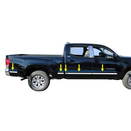 Tyger Auto Made in USA! Compatible with 2016-2023 Toyota Tacoma Double Cab 6' Bed Below Body Line Generic Body Side Molding Trim 2" Wide 10PC