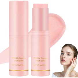 Barra de Bálsamo Hidratante que Aumenta el Colágeno, Bálsamo Hidratante Todo en Uno para Ojos, Cuello y Rostro, Tratamiento Reafirmante Anti-Edad Antiarrugas
