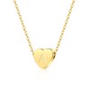 Jokmeo Women's Heart Letter Gold Chain Necklace, 14K Gold Plated