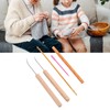 Loom Knitting Pen Tool with Wooden Handle, Loom Knitting Pen