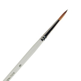 Aktive4Nails Kolinsky Hair Nail Brush Red Sable Real Hair Brush Wooden Handle Round Tip Liner Nail Brush