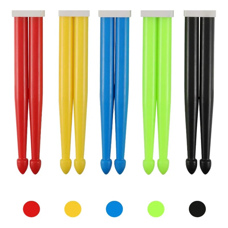 5 Pares Baquetas 5a Baquetas Para Tambor Instrumentos,nilón Mixto 5a