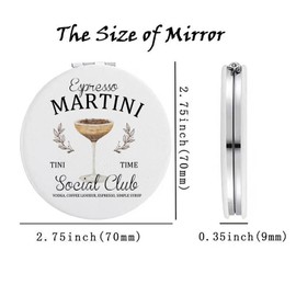 Lywjyb Birdgot Espresso Martini Social Club Mirror Tini Time Gift Martini Lovers Gift Bachelorette Birthday Party Gift (Martini Mirr)