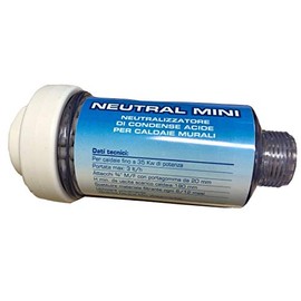WK 3/4" MF Condensate Exhaust Filter Neutralizer - Made in Italy - White