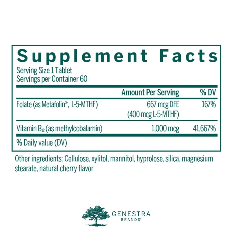 Genestra Brands Genestra Brands Active Chewable B12 with L-Methylfolate |