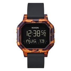 NIXON Siren A1210 - Tortoise - 100m Water Resistant Women's Digital Sport Watch (38mm Watch Face, 18mm-16mm Pu/Rubber/Silicone Band)