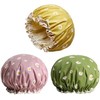 Gorros para Regadera, 3 Piezas, Ajustable, Impermeable, Mujer Reutilizable, Doble