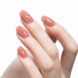 MAYCHAO 15ML Jelly Light Red Gel Nail Polish 1Pc Transparent Gel Polish Soak Off UV LED Translucent Nail Polish Nail Art Starter Manicure Salon DIY at Home, 0.5 OZ