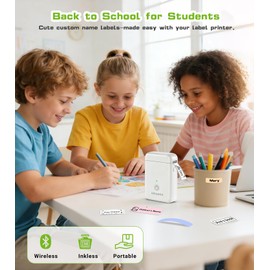 ORGBRO Label Maker Machine with Tape, X1 Portable Bluetooth Mini Label Printer, Support Pre-Cut & Continuous Label, Wireless Small Label Makers with Versatile App for School Home Office Organization