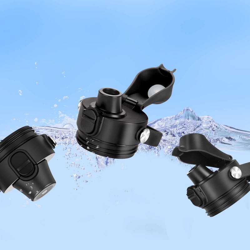 BIJISI Auto Spout Lid for YETI Rambler Bottles, Fits 18/26/36/64
