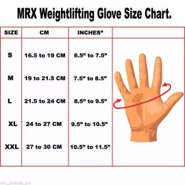 MRX Weight Lifting Leather Gloves 18" Long Wrist Strap Powerlifting Gym Workout - X-Large