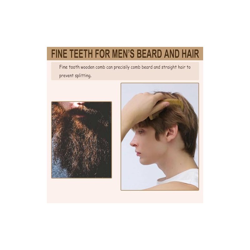 Wooden Comb Wood Hair Comb Green Sandalwood Comb for Women