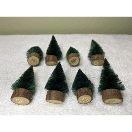 Liberty Falls Miniature Green Trees Accessory 3” Tall Set Of 8
