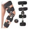 Rodillera Mecanica Graduada Post Operatoria Ajustable Color Negro Talla Unica
