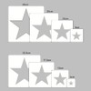8 Pieces Star Template Reusable Plastic Stencils 5 Point Star
