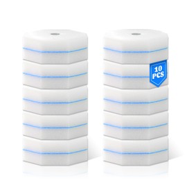 LYASILYHS 10PCS Toilet Wand Refills - Disposable Replacement Heads for Most Toilet Brushes | Hygienic Cleaning Pads | No-Scratch, Quick-Dry & Easy-to-Use (Sponge Cleaning Head)