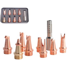 M16 Laser Welding, CQWY 8 Pcs Laser Welder Nozzle Kit Copper Nozzles with Scale Tube for Portable Laser Welding Gun Laser Welder Head Laser Machine Wire Feeding (Nozzles Set)