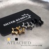 [silver KYASYA] Stainless Steel Hoop Earrings, Star, Gold, Silver, Black,