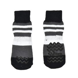 Pika Corporation Pet Advance Dog Socks, Skitter XS Size, Pack of 2, Paw Protection, Anti-Slip, Wooly Navy/Stone Pink/Othello Black/Clover Yellow/Othello Black