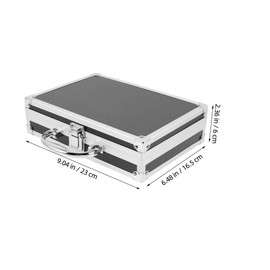 minkissy Box Carrying Case Tool Briefcase Bag Compartments Kit Cases Mixer Hard Case Cosmetic Make Briefcase Handle Clamp Multipurpose Tool Card Multi-Purposes Tool Case Nail Decor Abs