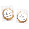 ZLKAPT 120pcs His Favorite Stickers Wedding Favor Labels - black