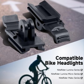 Dreyoo 2 Pack Bike Light Mount Adapter Compatible with NiteRider Lumina and Lumina Micro and Mako Series, Bike Headlight Computer Mount Helmet Mount Adapter
