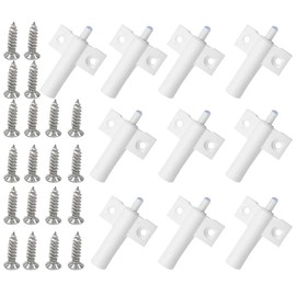 10 Pcs Damper Buffer with Stainless Steel Screw,Soft Close Dampers Built-in Elastic Design Soft Close Hinges for Kitchen Cupboards Reduces Damage for Furniture