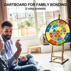 Dart Board for Kids, Boys Toys Double-Sided Dart Board with Sticky Balls and Darts, Indoor Outdoor Sport Fun Party Play Parent-Child Activity Game Toys, Gifts for Boys and Girls Aged 3 to 12 years