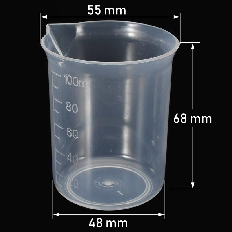 Measuring Jugs,20 pcs Plastic Jug Liquid Measuring Cups Labs Graduated